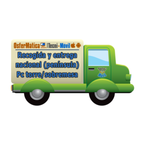 Recogida y entrega a domicilio en península de Pc torre y/o sobremesa